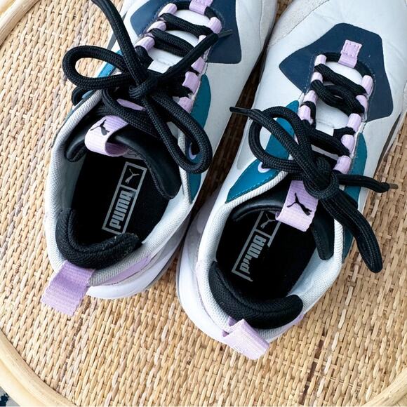 Puma Thunder Rive Droite Deep Lagoon Orchid Bloom Chunky Sneakers Women’s Size 9 - Picture 5 of 8